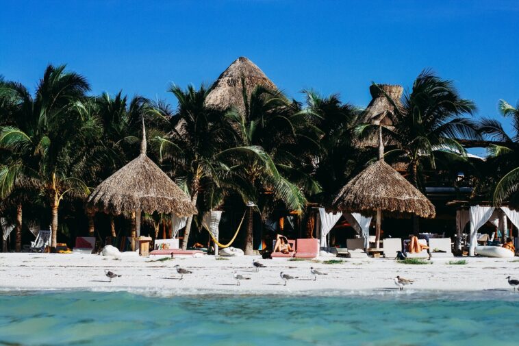 Praia perto de Cancún